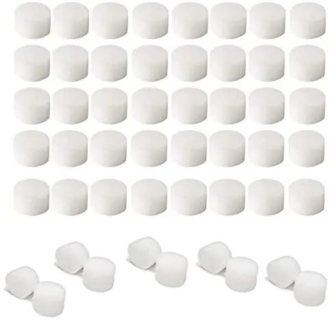 50 Pieces Air Filter Sponge Compressor Replacement System (60 PPI), Compressor System Accessories White Breathable Sponge Column Compatible Cool Mist Inhaler Vaporize Accessories Air Filter